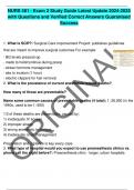 NURS 581 - Exam 2 Study Guide Latest Update 2024-2025 with Questions and Verified Correct Answers Guaranteed Success