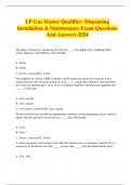 LP Gas Master Qualifier: Dispensing Installation & Maintenance Exam Questions And Answers 2024