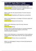 HRM 300T Apply Week 2 Apply Assignment Questions And Answers