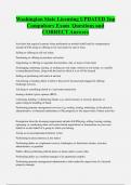 Washington State Licensing UPDATED Top Compulsory Exam Questions and  CORRECT Answers