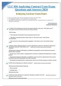 CLC 056 Analyzing Contract Costs Exam Questions and Answers 2024