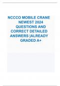Exam (elaborations) NCCCO MOBILE CRANE NEWEST 2024 QUESTIONS AND CORRECT DETAILED ANSWERS |ALREADY GRADED A+  2 Exam (elaborations) NCCCO MOBILE CRANE NEWEST 2024 EXAM COMPLETE QUESTIONS AND CORRECT DETAILED ANSWERS.  3 Exam (elaborations) NCCCO MOBILE CR