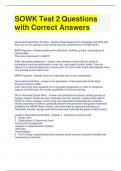 SOWK Test 2 Questions with Correct Answers