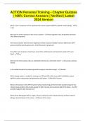 ACTION Personal Training - Chapter Quizzes &vert; 100&percnt; Correct Answers &vert; Verified &vert; Latest 2024 Version