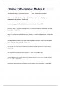 Florida Traffic School Bundled Exams 2024 with complete solution