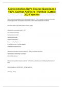 Administration Sgt's Course Questions &vert; 100&percnt; Correct Answers &vert; Verified &vert; Latest 2024 Version