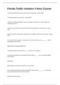 Florida Traffic violation 4 Hour Course Questions With 100&percnt; Correct Answers&excl;&excl;