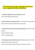 NR 228 Nutrition Exam 2 Questions and Answers Latest Updated 2024/2025 (GRADED)