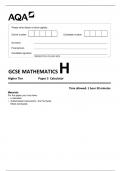 AQA GCSE MATHEMATICS 83003F Foundation Tier Paper 3 Calculator Question Paper And Mark scheme June 2022.