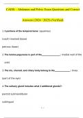 CAISS &ndash; Abdomen and Pelvic Exam Questions and Answers &lpar;2024 &sol; 2025&rpar; &lpar;Verified Answers&rpar;