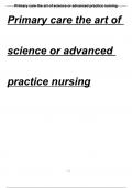 Primary Care the Art of Science or Advanced Practice Nursing Study Guide for Upcoming Exams with Q &
