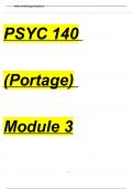 PSYC 140 DEVELOPMENTAL PSYCHOLOGY (Lifespan) Module 3 Exam - Portage