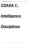 CDASA 1: Intelligence Disciplines (The 'INTs') with Complete Solutions
