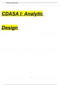 CDASA I&colon; Analytic Design Exam 2024 Questions and Answers 100&percnt; Verified