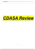 CDASA Exam Questions and Answers &lpar;Graded A&rpar;