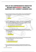 NGN ATI RN COMPREHENSIVE PREDICTOR RETAKE 2024&lpar;GRADED A&plus;&rpar;WITH 180&plus; QUESTION 100&percnt; CORRECT ANSWERS 2024