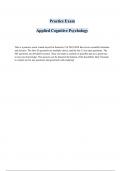 Practice Exam & Answers - Applied Cognitive Psychology (IBP) 