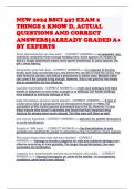 NEW 2024 BSCI 337 EXAM 2 THINGS 2 KNOW D&comma; ACTUAL QUESTIONS AND CORRECT ANSWERS&vert;ALREADY GRADED A&plus; BY EXPERTS