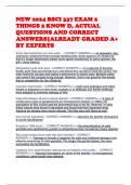 NEW 2024 BSCI 337 EXAM 2 THINGS 2 KNOW D, ACTUAL QUESTIONS AND CORRECT ANSWERS|ALREADY GRADED A+ BY EXPERTS