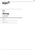 Biology 7401/1 Paper 1  Mark scheme with " Question,, Marking Guidance ,,Mark & Comments"