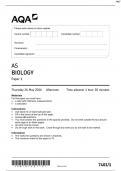  Paper 1 AQA Biology AS-level ACTUAL QUESTIONS