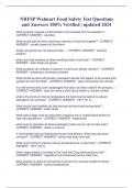 NRFSP Walmart Food Safety Test Questions  and Answers 100&percnt; Verified &vert; updated 2024