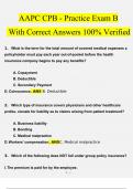 AAPC CPB - Practice Exam B  With Correct Answers 100% Verified(2023/2024)