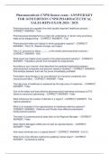 Pharmaceutical&colon; CNPR license exam &sol; ANSWER KEY  FOR 16TH EDITION CNPR PHARMACEUTICAL  SALES REPS EXAM 2024 &sol; 2025