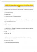 IAED ETC Questions and answers 100&percnt; Pass Rated A&plus;