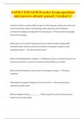 IAEM CEM&sol;AEM Practice Exam questions and answers already passed &vert; Graded A&plus;