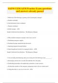 IAEM CEM&sol;AEM Practice Exam questions and answers already passed