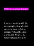 ATI Neurocognitive Disorders 
