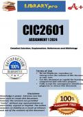 CIC2601 Assignment 1 (COMPLETE ANSWERS) 2024 (571307) - DUE 30 April 2024