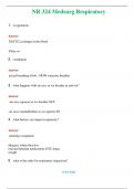 NR 324 (Latest 2024 / 2025)  Medsurg Respiratory  Questions & Answers with rationales