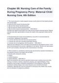 Test Bank For Maternal-Child Nursing 6th Edition Chapter 08: Nursing Care of the Family During Pregnancy  Exam Questions and Answers (A+ GRADED 100% VERIFIED)