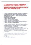 BUNDLE FOR ATI Comprehensive Predictor EXAM 180 QUESTIONS AND ANSWERS GRADED A LATEST VERSION 2023&sol;2024