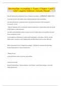 Intermediate Accounting 1&colon; Exam 1 Chapter 1 and 2 with Complete Solutions &vert; Already Passed