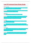 Law Of Contracts Exam Study Guide&colon; Guaranteed A&plus; Guide&colon; Updated 