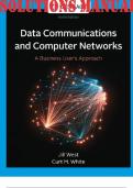 SOLUTIONS MANUAL for Data Communication and Computer Networks&colon; A Business User's Approach 9th Edition by Jill West &lpar;All 13 Chapters&rpar;