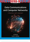 SOLUTIONS MANUAL for Data Communication and Computer Networks: A Business User's Approach 9th Edition by Jill West (All 13 Chapters)