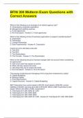 BFIN 300 Midterm Exam Questions with Correct Answers 