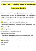 FDNY F-80 Fire Safety & Alarm Systems in Homeless Shelters Test &lpar;20242025 Q & A&rpar;