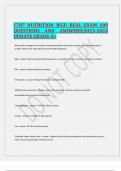 C787 NUTRITION WGU REAL EXAM 100 QUESTIONS AND ANSWERS&vert;2023-2024 UPDATE GRADE A&plus;