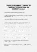 PGA Level 1 Teaching & Coaching Key  Compulsory Exam Questions And CORRECT Answers