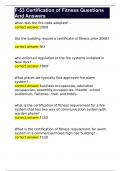 F-53 Certification of Fitness Questions And Answers 