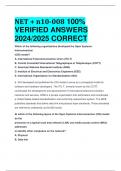 NET &plus; n10-008 100&percnt;  VERIFIED ANSWERS  2024&sol;2025 CORRECT