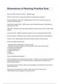 Dimensions of Nursing Practice final 2024&sol;2025 &lpar;100&percnt; verified by experts&rpar;