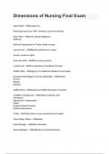 Dimensions of Nursing Final Exam 2024&sol;2025 &lpar;100&percnt; verified by experts&rpar;