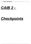 CAIB 2 - Checkpoints exam 2024 with 100% correct answers