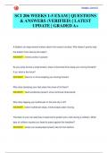 SCI 206 WEEKS 1-5 EXAM &vert; QUESTIONS  & ANSWERS &lpar;VERIFIED&rpar; &vert; LATEST  UPDATE &vert; GRADED A&plus;
